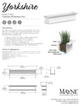 Mayne Yorkshire 5ft Window Box Spec Sheet