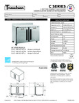 Traulsen C Series Undercounter Worktop Refrigerator Specsheet Traulsen C Series Undercounter Worktop Refrigerator Specsheet