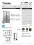 Traulsen C Series Refrigerator Specsheet Traulsen C Series Refrigerator Specsheet