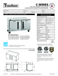 Traulsen C Series Undercounter Refrigerator Specsheet Traulsen C Series Undercounter Refrigerator Specsheet