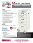 M-SERIES TALL ANESTHESIA CART, MINI WIDTH, SIX DRAWERS, ELECTRONIC KEYPAD LOCK spec sheet M-SERIES TALL ANESTHESIA CART, MINI WIDTH, SIX DRAWERS, ELECTRONIC KEYPAD LOCK spec sheet