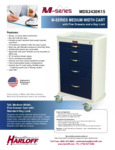 M-SERIES TALL ANESTHESIA CART, MEDIUM WIDTH, FIVE DRAWERS, KEY LOCK spec sheet M-SERIES TALL ANESTHESIA CART, MEDIUM WIDTH, FIVE DRAWERS, KEY LOCK spec sheet