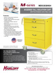 M-SERIES TALL ISOLATION CART, STANDARD WIDTH, FOUR DRAWERS, STANDARD KEY LOCK spec sheet M-SERIES TALL ISOLATION CART, STANDARD WIDTH, FOUR DRAWERS, STANDARD KEY LOCK spec sheet