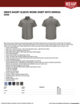 Mens SX20 Short Sleeve Work Shirt with MIMIX Mens SX20 Short Sleeve Work Shirt with MIMIX