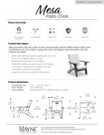 MESA_PatioChair_Spec_Sheet MESA_PatioChair_Spec_Sheet