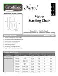 Grosfillex Metro Spec Sheet
