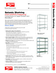 Metro Seismic Shevling Accessories Spec Sheet