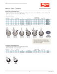 Metro Stem Casters Spec Sheet
