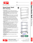 Metro Super Erecta Wire Shelving Spec Sheet