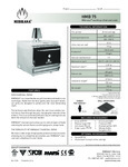 Mibrasa Charcoal Oven HMB 75 Spec Sheet Mibrasa Charcoal Oven HMB 75 Spec Sheet