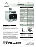 Mibrasa Charcoal Oven HMB SB 110 Spec Sheet Mibrasa Charcoal Oven HMB SB 110 Spec Sheet