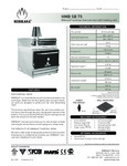 Mibrasa Charcoal Oven HMB SB 75 Spec Sheet Mibrasa Charcoal Oven HMB SB 75 Spec Sheet