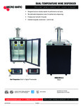MicroMatic MDD23W-E-C Pro-Line Wine E-Series Dual Temperature Wine Dispenser Specsheet MicroMatic MDD23W-E-C Pro-Line Wine E-Series Dual Temperature Wine Dispenser Specsheet