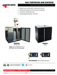 MicroMatic MDD36SW-E MDD36W-E Pro-Line Wine E-Series Dual Temperature Wine Dispenser Specsheet MicroMatic MDD36SW-E MDD36W-E Pro-Line Wine E-Series Dual Temperature Wine Dispenser Specsheet