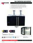 MicroMatic MDD58W-E-C Pro-Line Wine E-Series Dual Temperature Wine Dispenser Specsheet MicroMatic MDD58W-E-C Pro-Line Wine E-Series Dual Temperature Wine Dispenser Specsheet