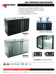 MicroMatic MDD58WLT-E MDD58SW-E Pro-Line Wine E-Series Dual Temperature Wine Dispenser Specsheet MicroMatic MDD58WLT-E MDD58SW-E Pro-Line Wine E-Series Dual Temperature Wine Dispenser Specsheet