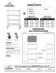 Advance Tabco Utility Cart Spec Sheet