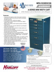 A-SERIES LIGHTWEIGHT AUTO LOCKING ANESTHESIA CART, TALL HEIGHT, MINI WIDTH spec sheet A-SERIES LIGHTWEIGHT AUTO LOCKING ANESTHESIA CART, TALL HEIGHT, MINI WIDTH spec sheet