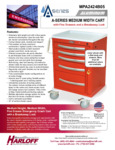 A-SERIES LIGHTWEIGHT ALUMINUM CRASH CART, SHORT HEIGHT, MEDIUM WIDTH, FIVE DRAWERS, BREAKAWAY LOCK spec sheet A-SERIES LIGHTWEIGHT ALUMINUM CRASH CART, SHORT HEIGHT, MEDIUM WIDTH, FIVE DRAWERS, BREAKAWAY LOCK spec sheet