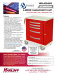 A-SERIES LIGHT CRASH CART WITH MD30-EMG1 EMERGENCY ACCESSORIES PACKAGE spec sheet