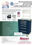 A-SERIES LIGHTWEIGHT ANESTHESIA CART WITH MD30-ANS PACKAGE, TALL, STANDARD WIDTH, SIX DRAWERS, KEY spec sheet