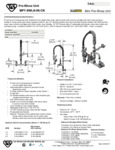 FAUCET PRERN WALL 8"C 8"RSR 6"SWNG .65 GPM spec sheet
