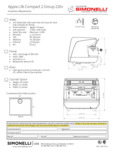 Nuova Simonelli Appia Life Compact 220V 2 group Specsheet