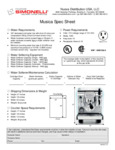Nuova Simonelli Musica Specsheet