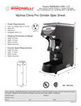 Nuova Simonelli Mythos Clima Pro Espresso Grinder Specsheet