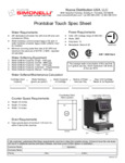 Nuova Simonelli ProntoBar Touch Specsheet Nuova Simonelli ProntoBar Touch Specsheet