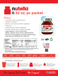 Nutella 0.52 oz. PC Pack Specsheet 8.17