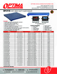 Optima NTEP Floor Scale Specsheet Optima NTEP Floor Scale Specsheet