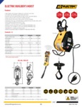 OZ Electric Builders Hoists Specsheet