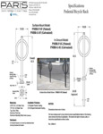 Paris Site Furnishings Pedestal Inground Bike Rack Spec Sheet