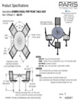 Paris Site Furnishings Sombra Picnic Table Spec Sheet Paris Site Furnishings Sombra Picnic Table Spec Sheet