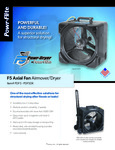 Powr-Flite PDF5 2-Speed Axial Fan / Air Mover - 1/4 hp spec sheet Powr-Flite PDF5 2-Speed Axial Fan / Air Mover - 1/4 hp spec sheet