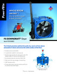 Powr-Flite PDF6WRD 2-Speed Downdraft Dryer / Air Mover - 1/4 hp spec sheet