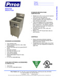 Pitco E35 Specsheet
