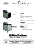 Advance Tabco PRWC Spec Sheet