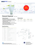 Prince Castle Mustard Dispensers Specsheet