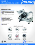 ProCut_KSDS-12_Meat_Slicer_SpecSheet ProCut_KSDS-12_Meat_Slicer_SpecSheet