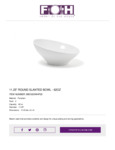 957BBO020WHP Front of the House 62 oz. Porcelain Round Slanted Bowl 957BBO020WHP Front of the House 62 oz. Porcelain Round Slanted Bowl