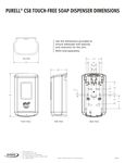 Purell CS8 Soap Dims Purell CS8 Soap Dims