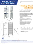 FOLDING SHEET PAN RACK spec sheet