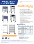 New Age Industrial Sheet Pan Racks Specsheet New Age Industrial Sheet Pan Racks Specsheet