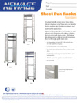 New Age Industrial Sheet Pan Rack Specsheet New Age Industrial Sheet Pan Rack Specsheet