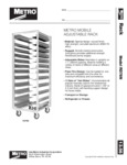 Metro 461RD78N Bun / Sheet Pan Rack Specsheet Metro 461RD78N Bun / Sheet Pan Rack Specsheet