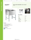 Regency Tables & Sinks 600B21014 Specsheet Regency Tables & Sinks 600B21014 Specsheet