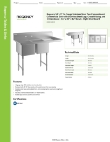 Regency Tables & Sinks 600S216201XR Specsheet Regency Tables & Sinks 600S216201XR Specsheet