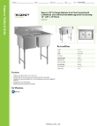 Regency Tables & Sinks 600S21620X Specsheet Regency Tables & Sinks 600S21620X Specsheet